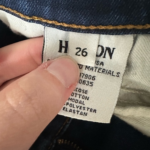 Hudson Krista low rise cropped skinny released hem jeans size 26/4 medium wash - Picture 13 of 14